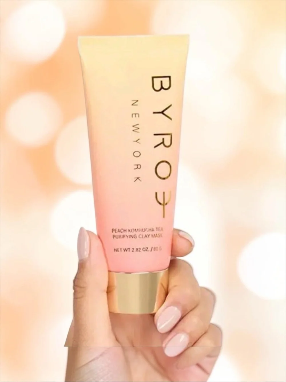 BYROE Peach Kombucha Purifying Clay Mask 80g Full Size - NEW